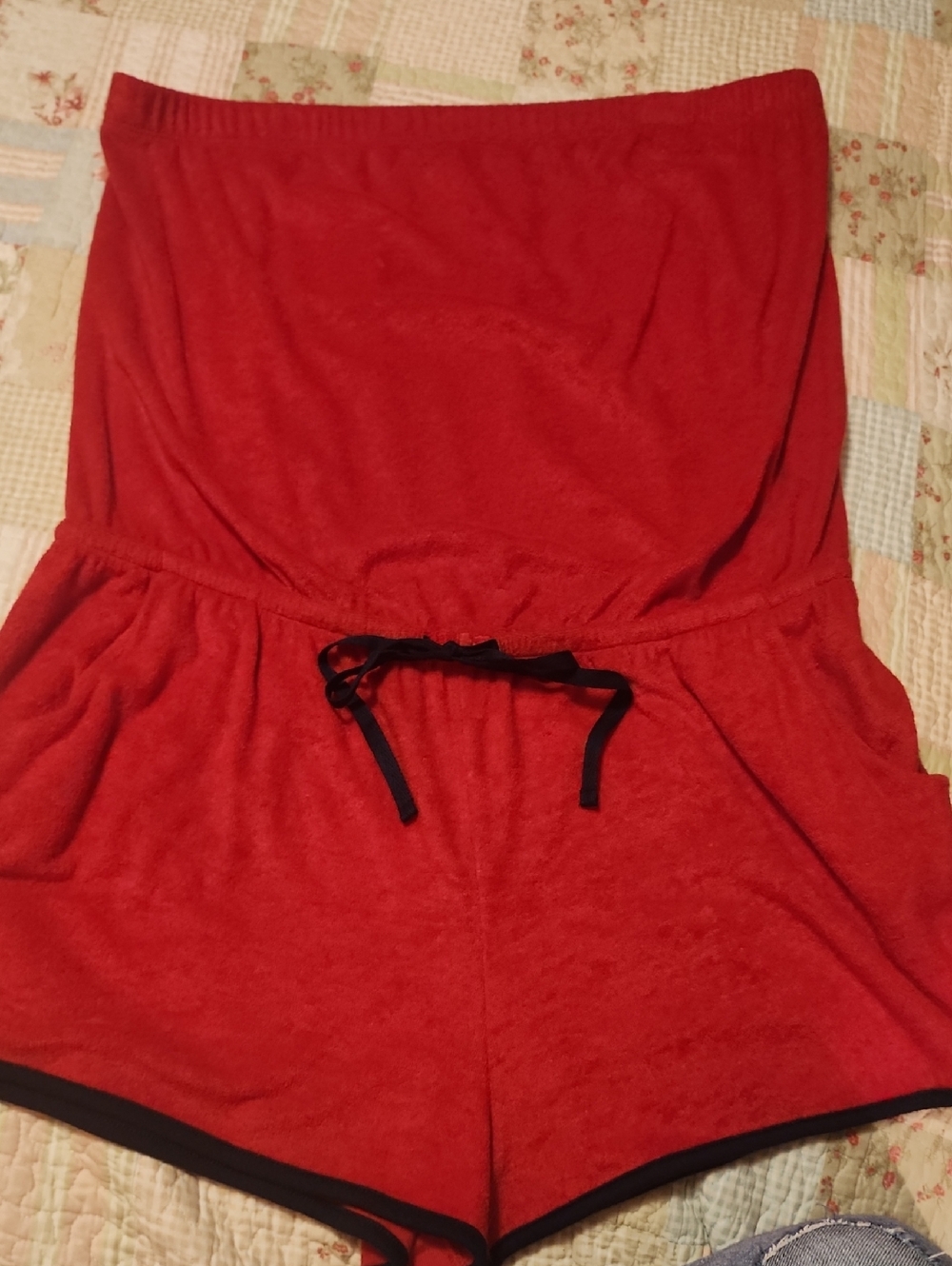 No Boundaries Red Casual Terry Jumper